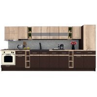 Bucatarie MARINA NEW 390 A Wenge / Stejar Sonoma